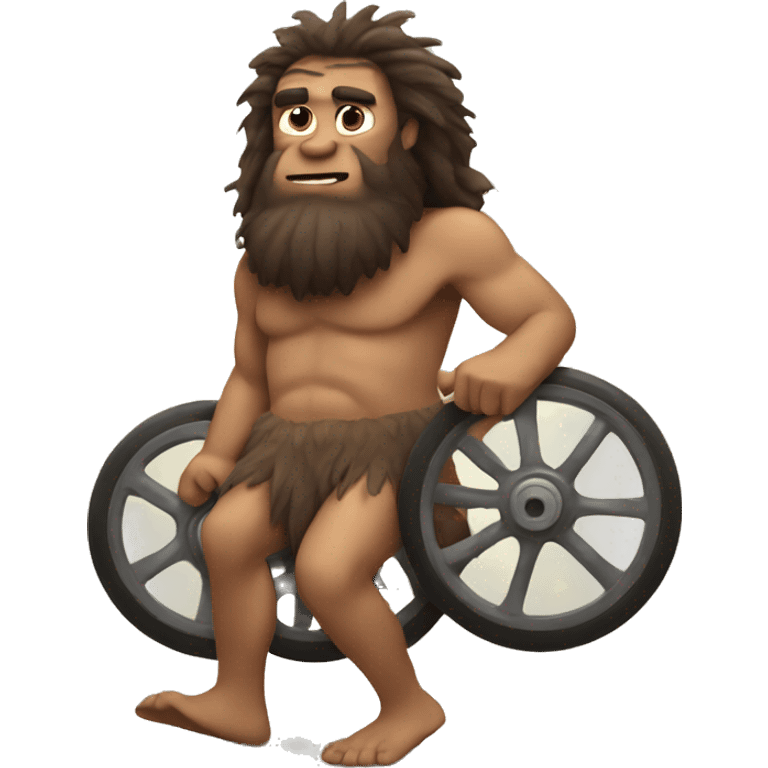 caveman with wheels emoji