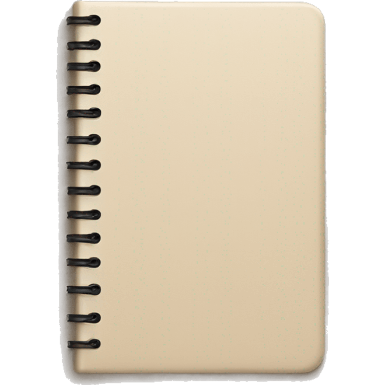 a notebook placed, closed, beige cover emoji