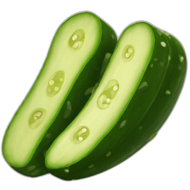 Sliced pickle emoji