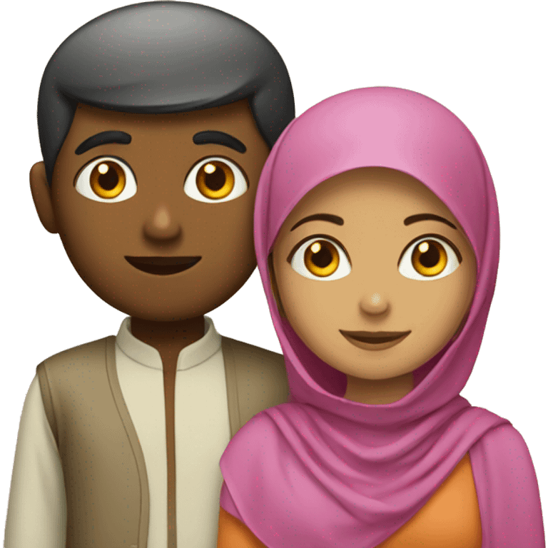 muslim girl with hindu boy emoji