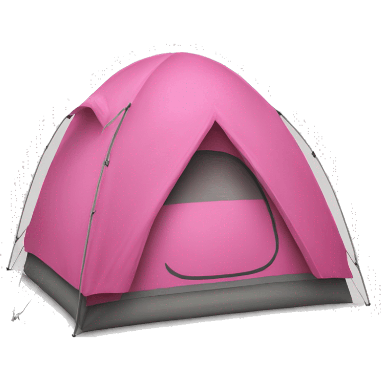 Realistic pink camping gear isolated.  emoji