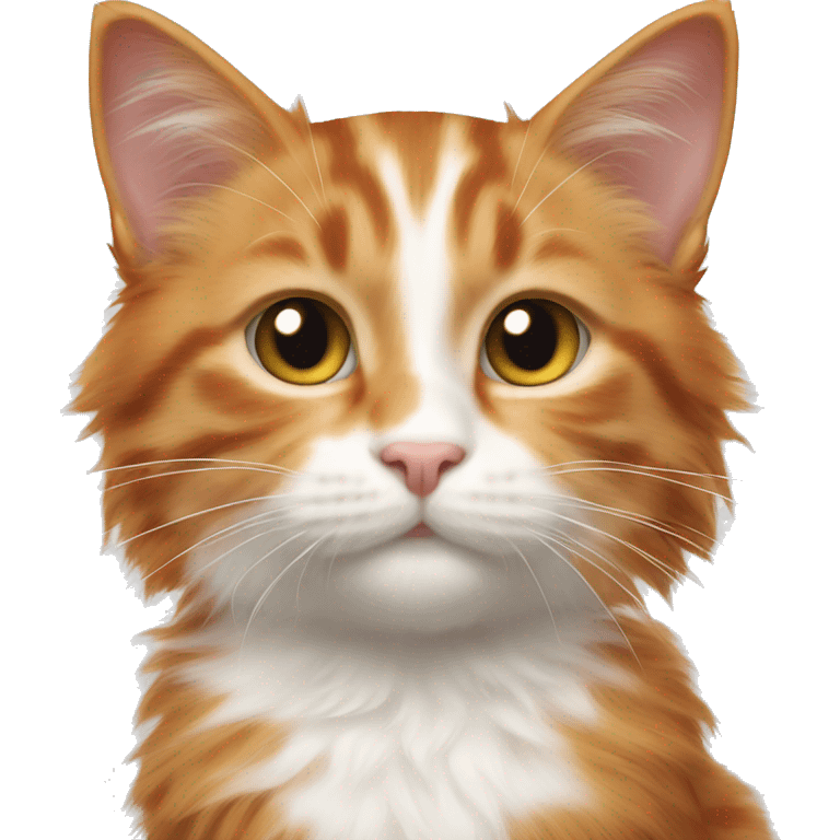 Ginger kitty with ginger and black white mainecoon cat emoji