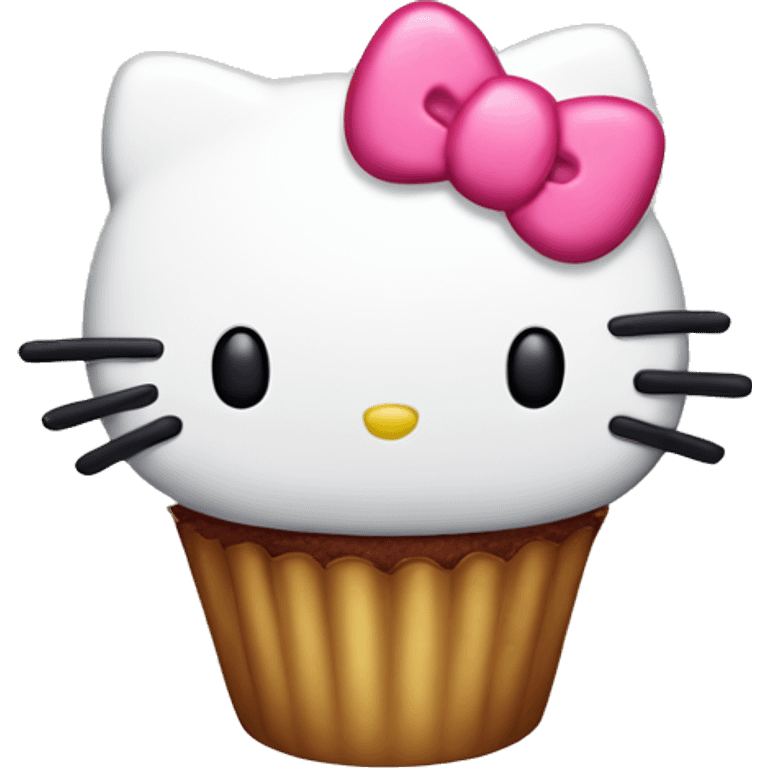 Hello kitty eat cupcake  emoji