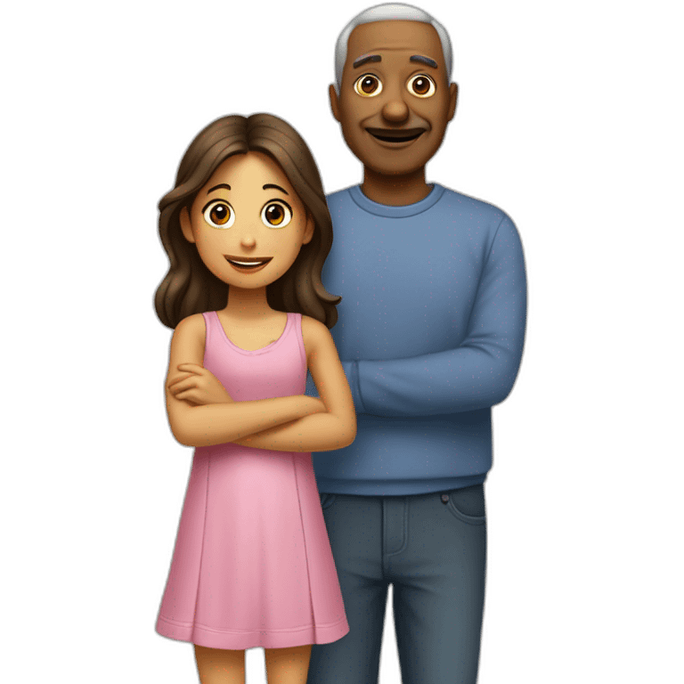 Papa et sa fille emoji