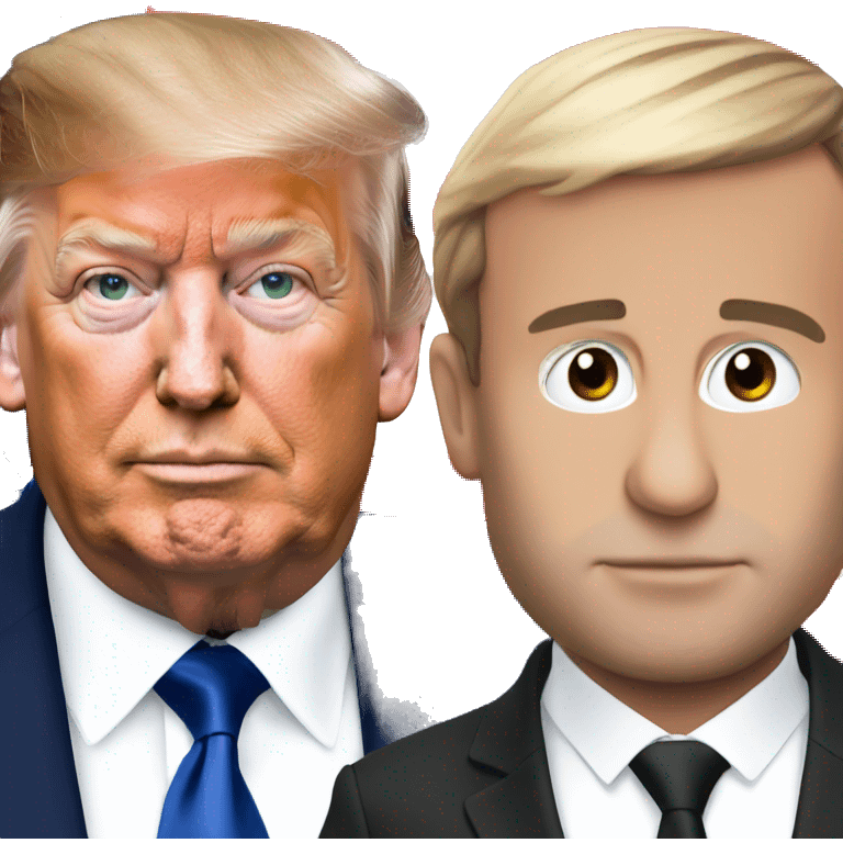 Trump with macron emoji