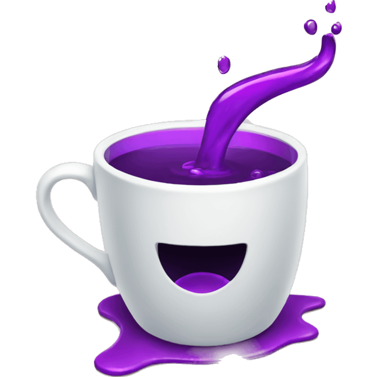 A Cup in a Cup with a purple liquid  emoji