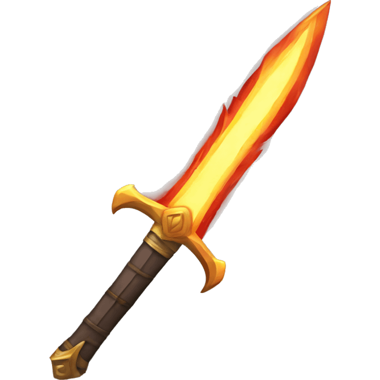 generate a sword with a fire blade emoji