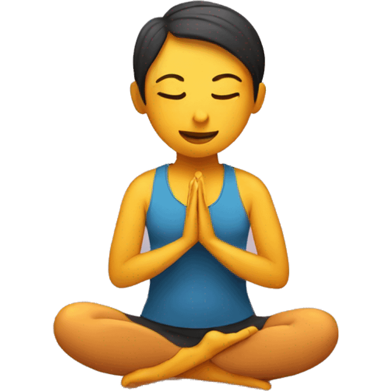 YOGA WITH LETTER E  emoji