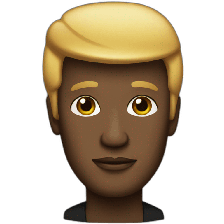 black donald trump emoji