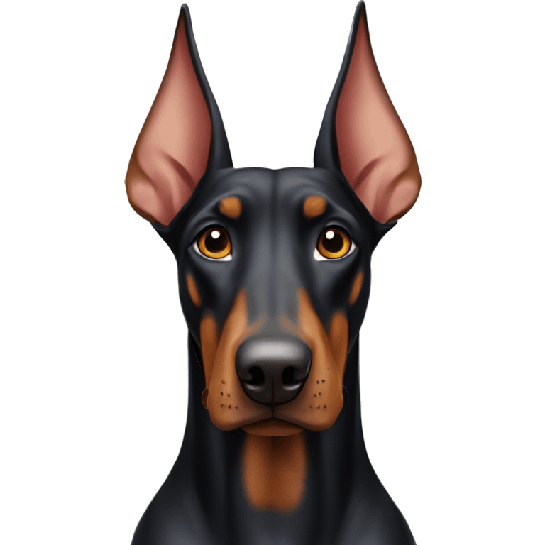 Doberman with small ears  emoji