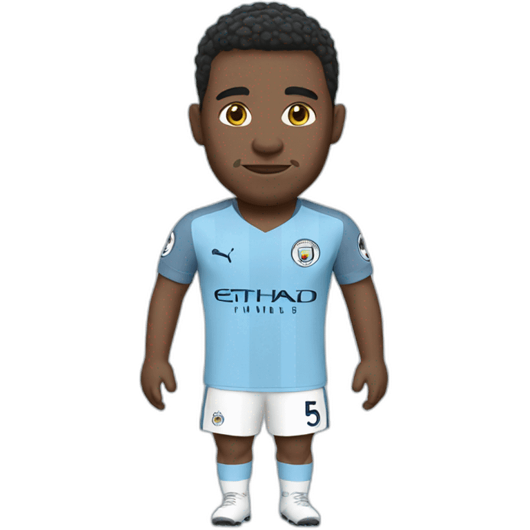 Man wearing Manchester city kit emoji