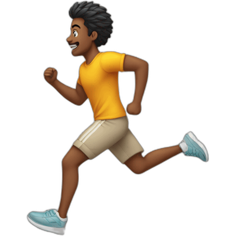 Running from the side in casual attire emoji