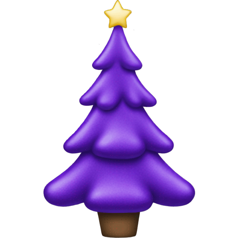 Purple Christmas tree emoji