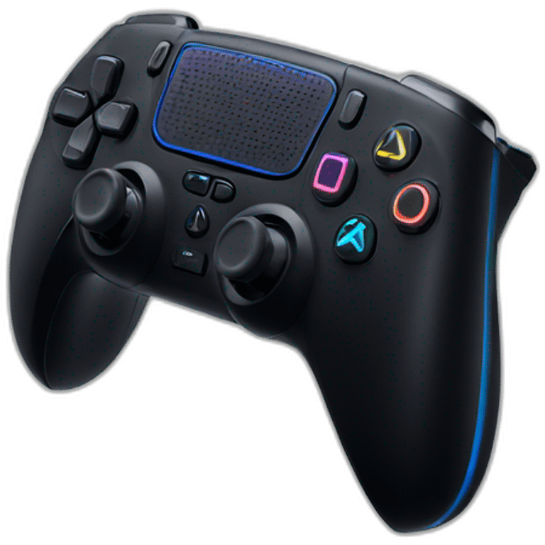 Black Ps5 dualsence pro controller with led  emoji