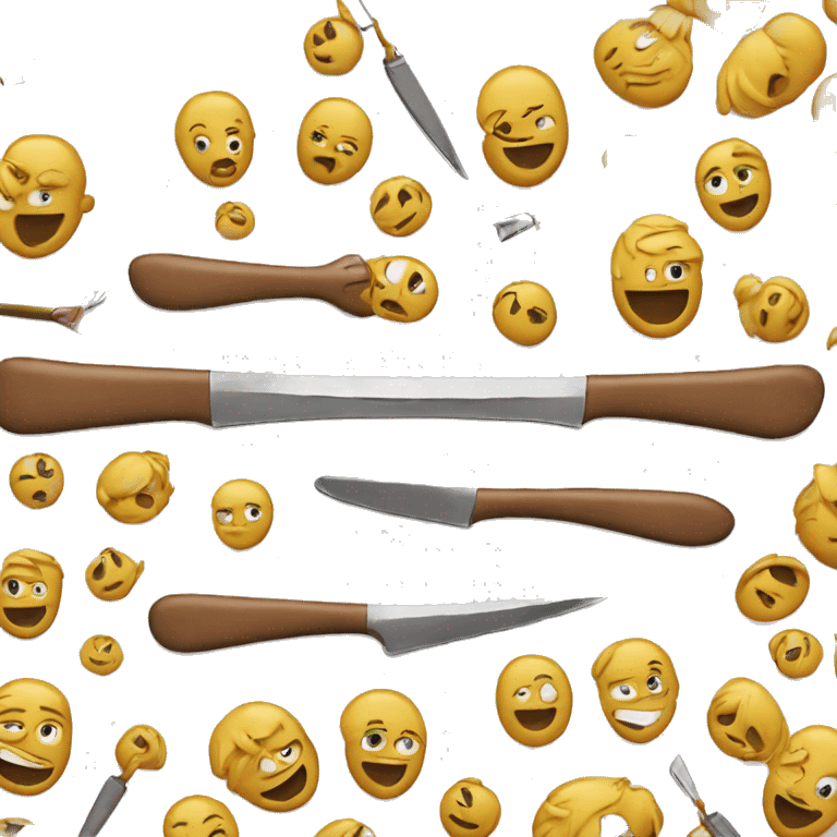 Emoji avec un couteau ￼ emoji