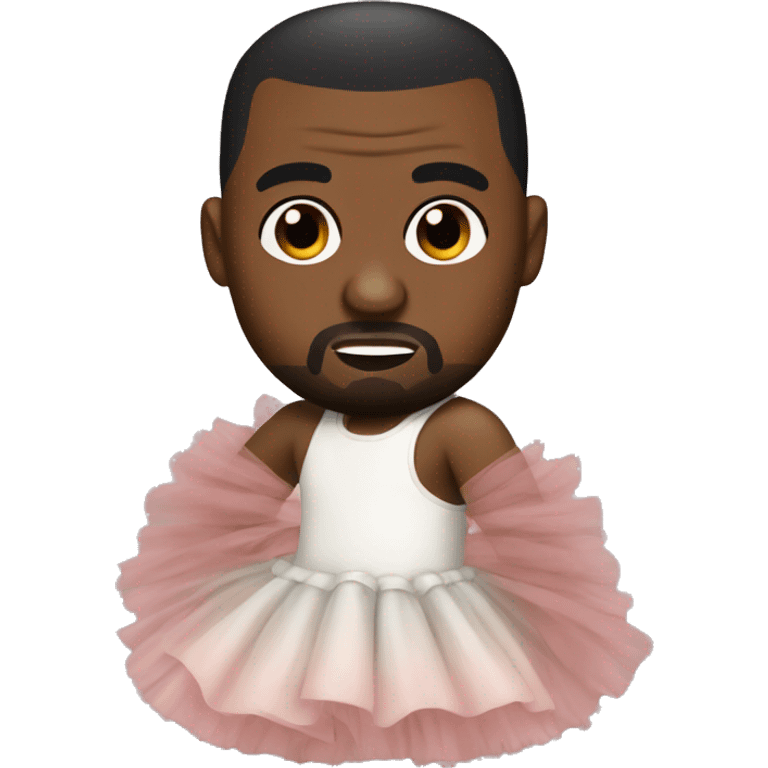 Kanye west wearing a tutu emoji