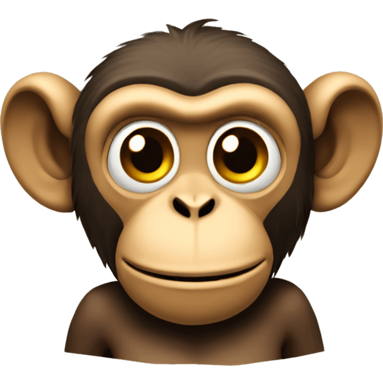 A monkey plotting a plan looking mischievous emoji