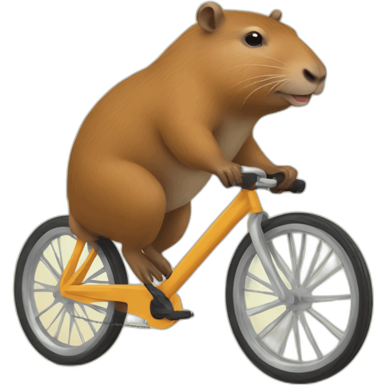 Capybara riding a bike emoji