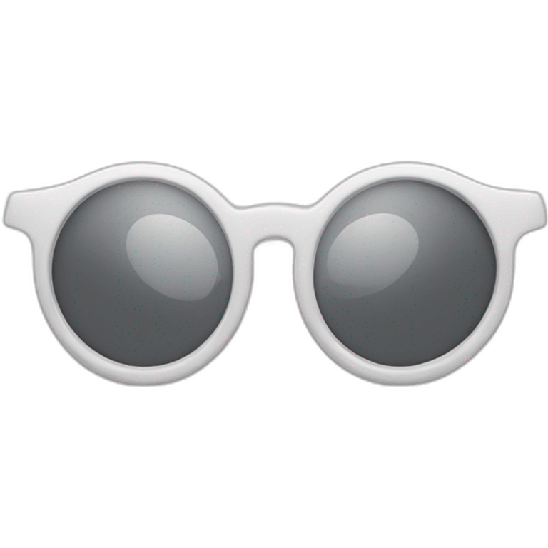 Chat avec des lunettes de soleil blanc emoji