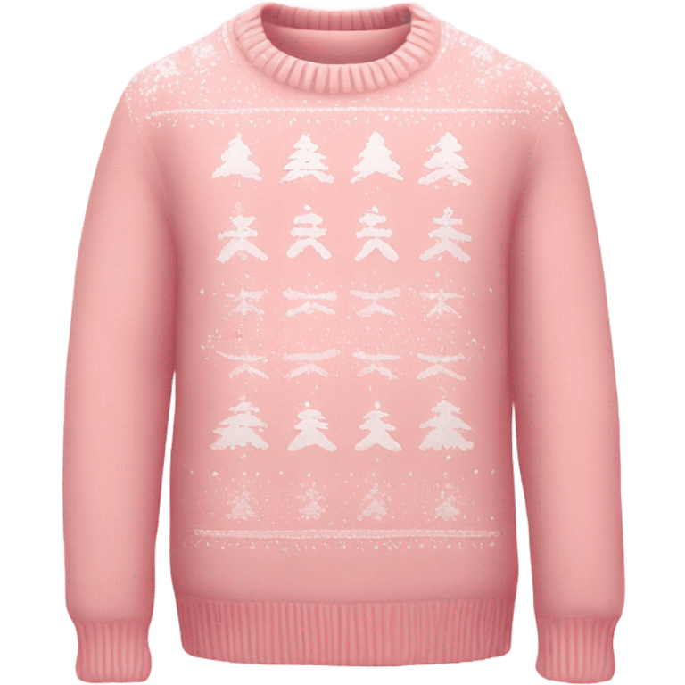 Light pink Christmas sweater  emoji