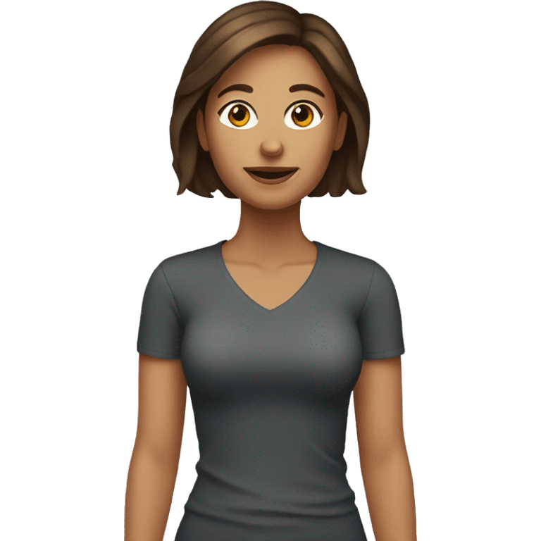 Woman with brown hair  emoji