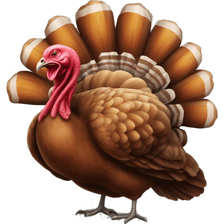 Realistic turkey isolated  emoji