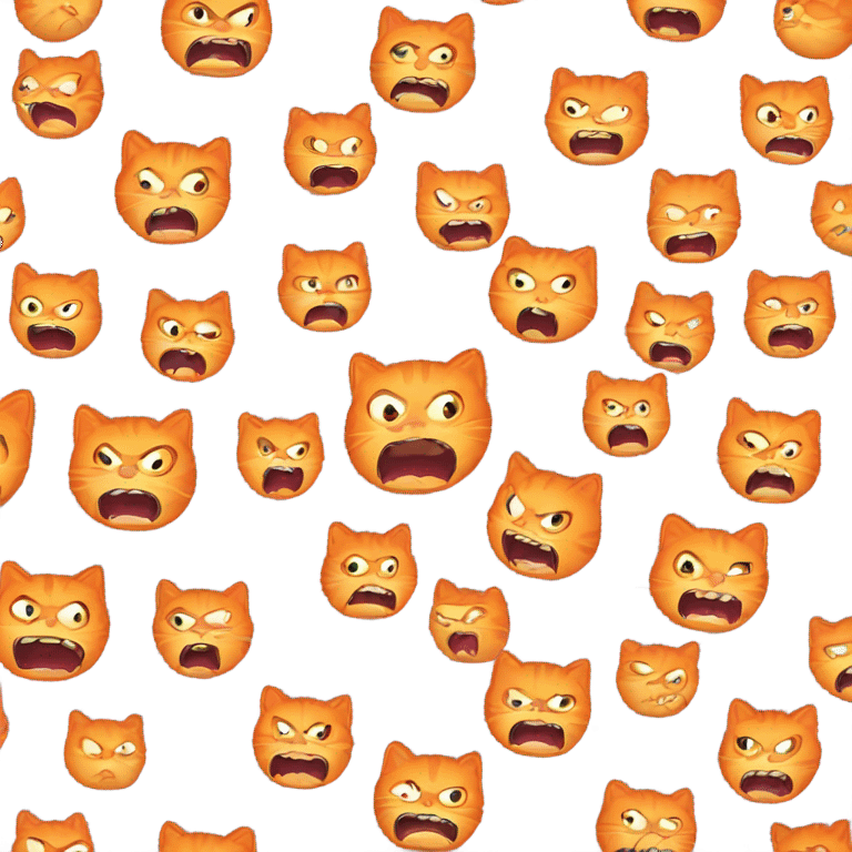 Orange cat  being angry  emoji