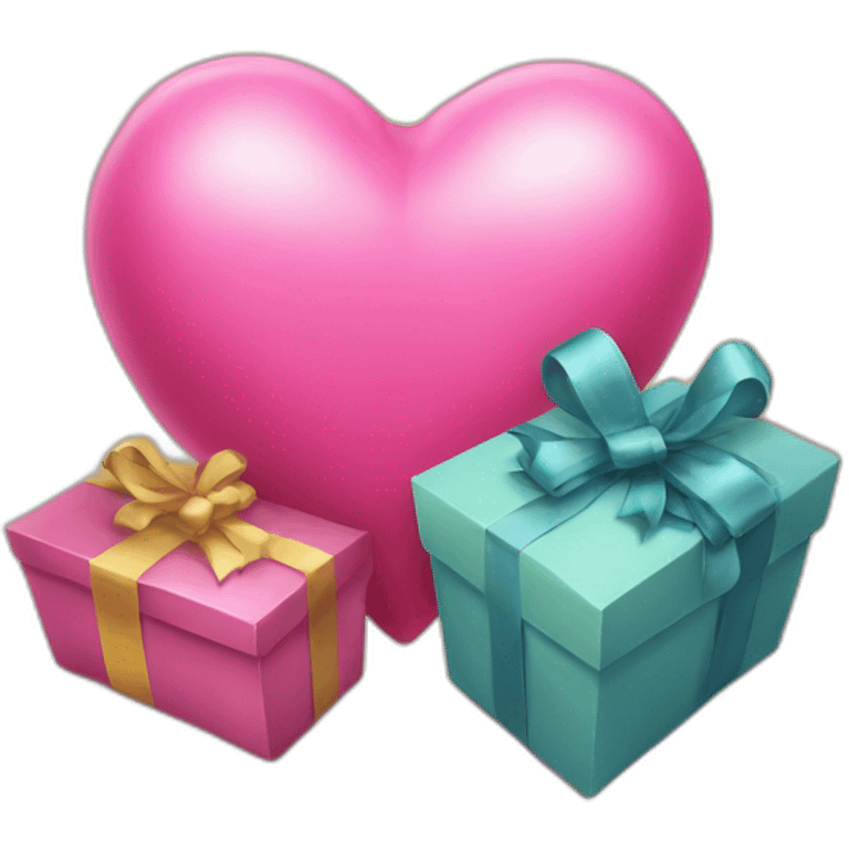 heart and presents emoji