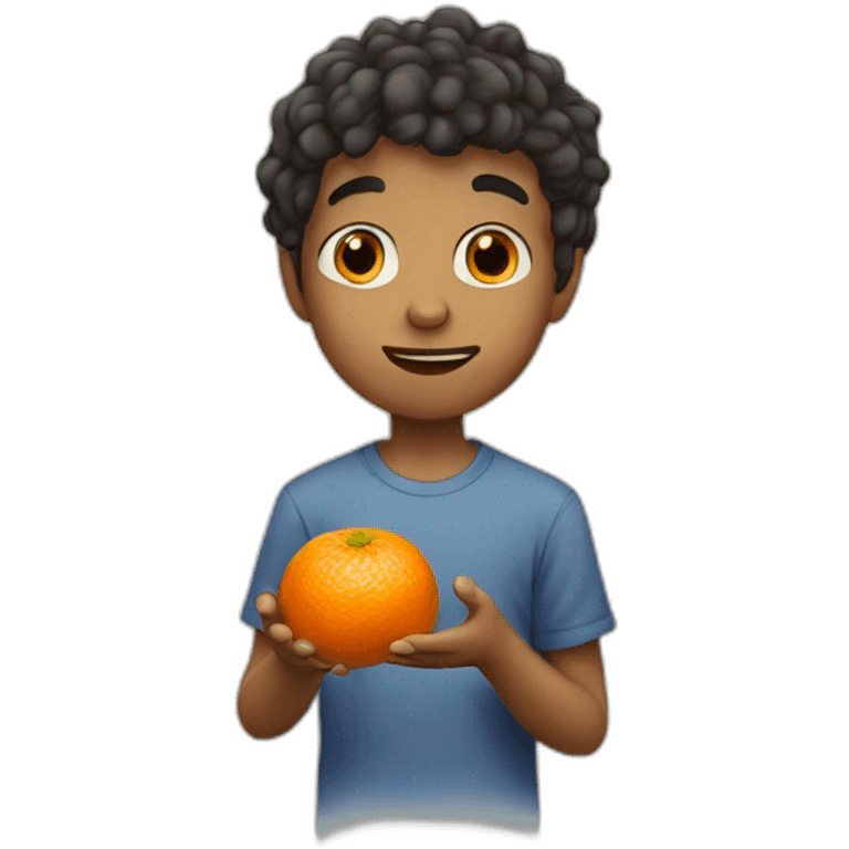 boy-eating-clementine emoji