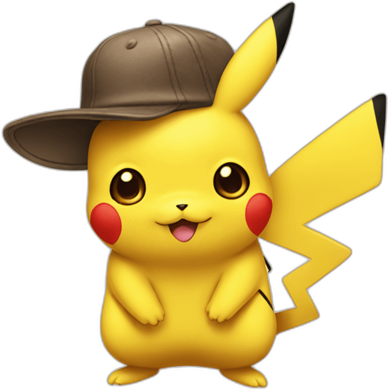 pikachu wearing hat emoji