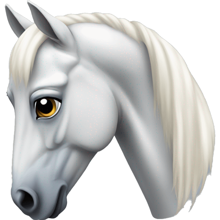 White Arabian horse head emoji