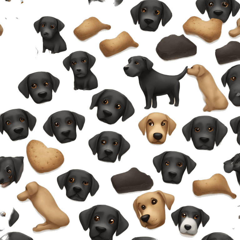 Can you make a black dog bread is mix of Labrador and greyhound  emoji