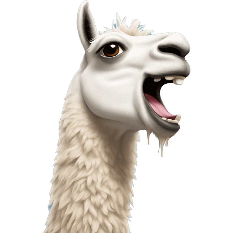 LLama spitting emoji