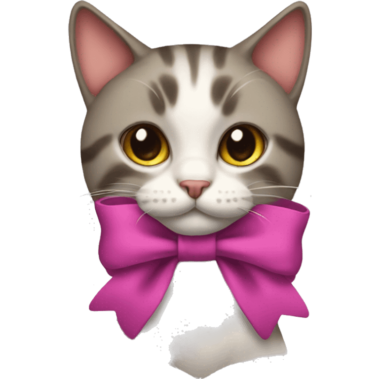 cat with a bow emoji