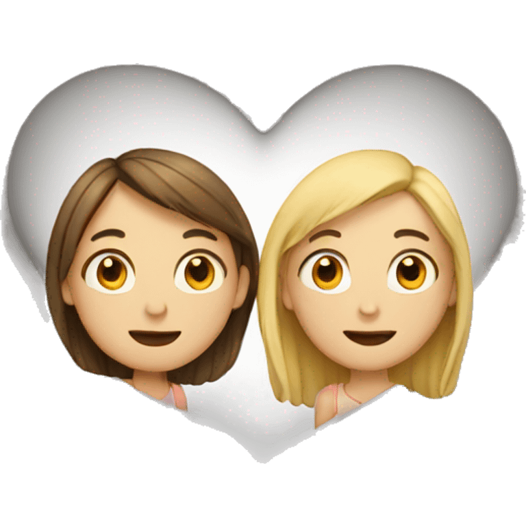 Heart with man and girl inside emoji