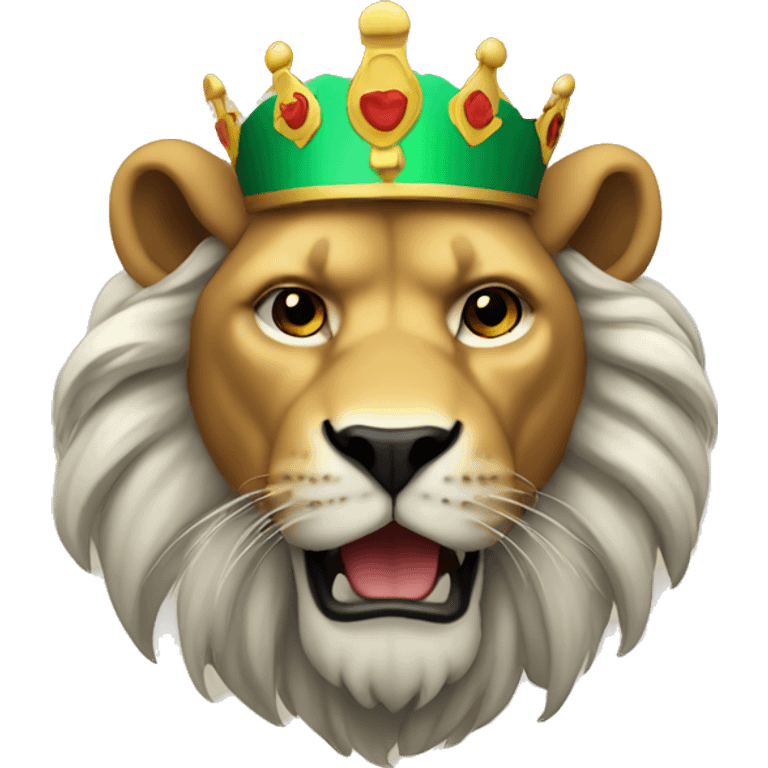 León con corona emoji