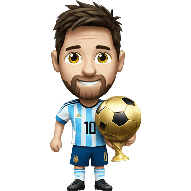 Messi avec la coupe du monde emoji