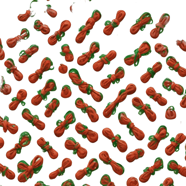 Schleife in Weihnachtsfarben emoji