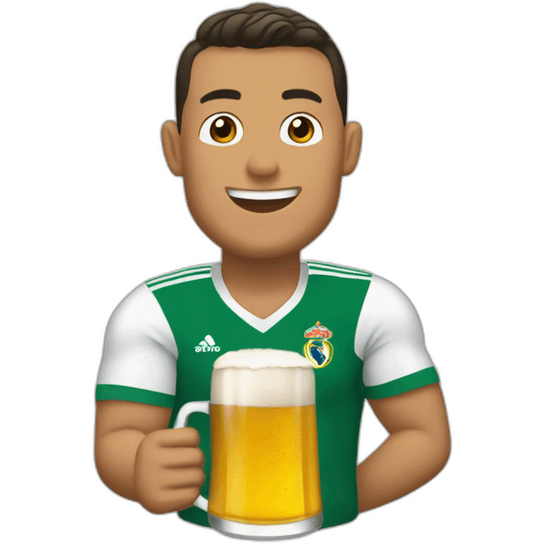 Ronaldo qui boit une bière emoji