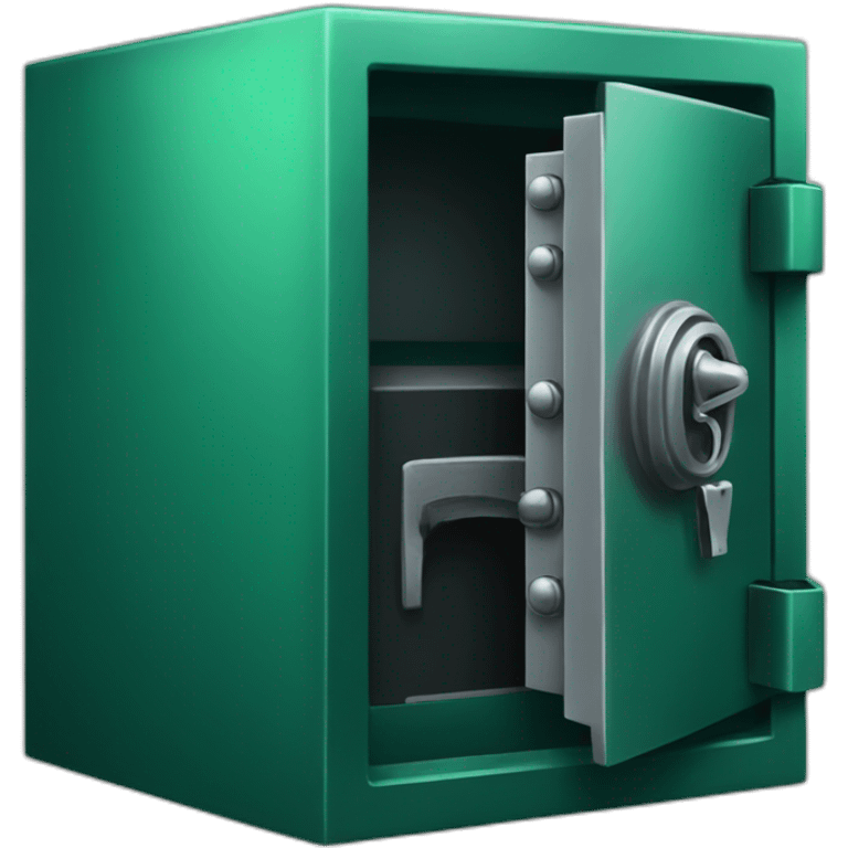 open safe, emerald emoji