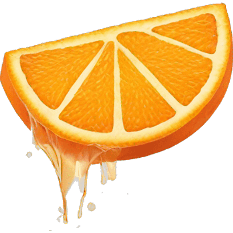 3D Orange slice  emoji