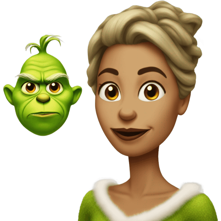 grinch as a traditional wife emoji