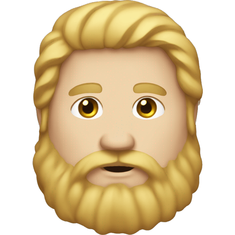 Caucasian male with long, golden hair, big beard, and obese. emoji