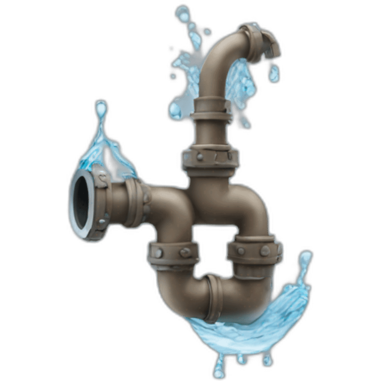 Pipe water leak emoji