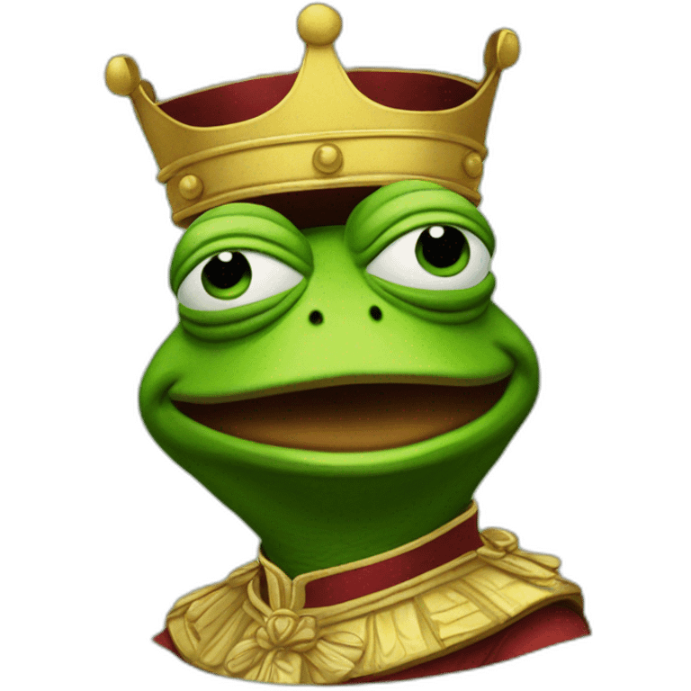 Pepe the frog king emoji