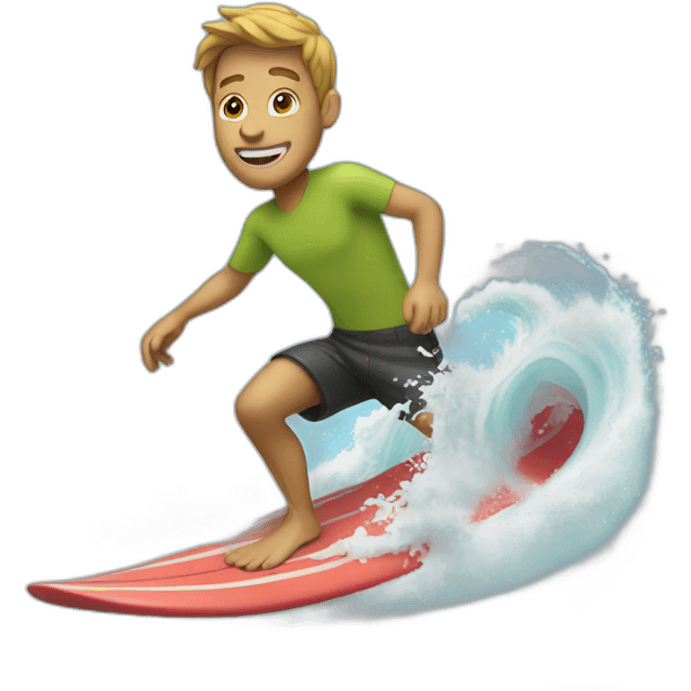 guy surfing emoji