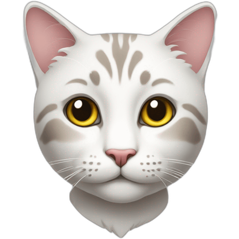 serene feline on white emoji