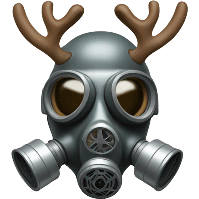 reindeer in gas mask emoji