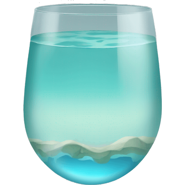 clear water in glass emoji