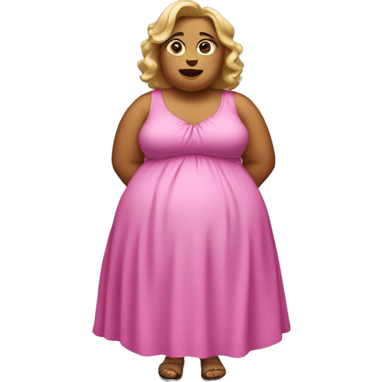 fat-woman in dress emoji